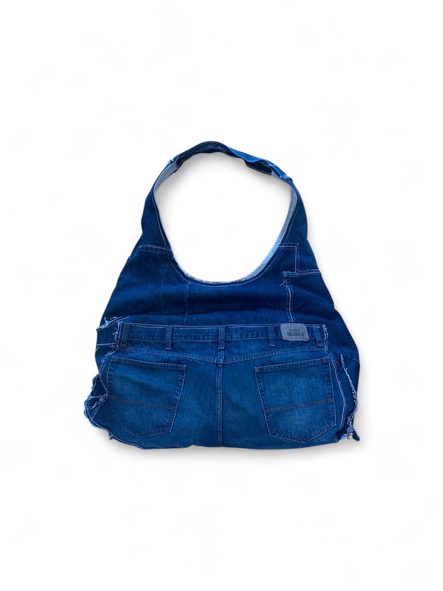 repurposed denim sling tote