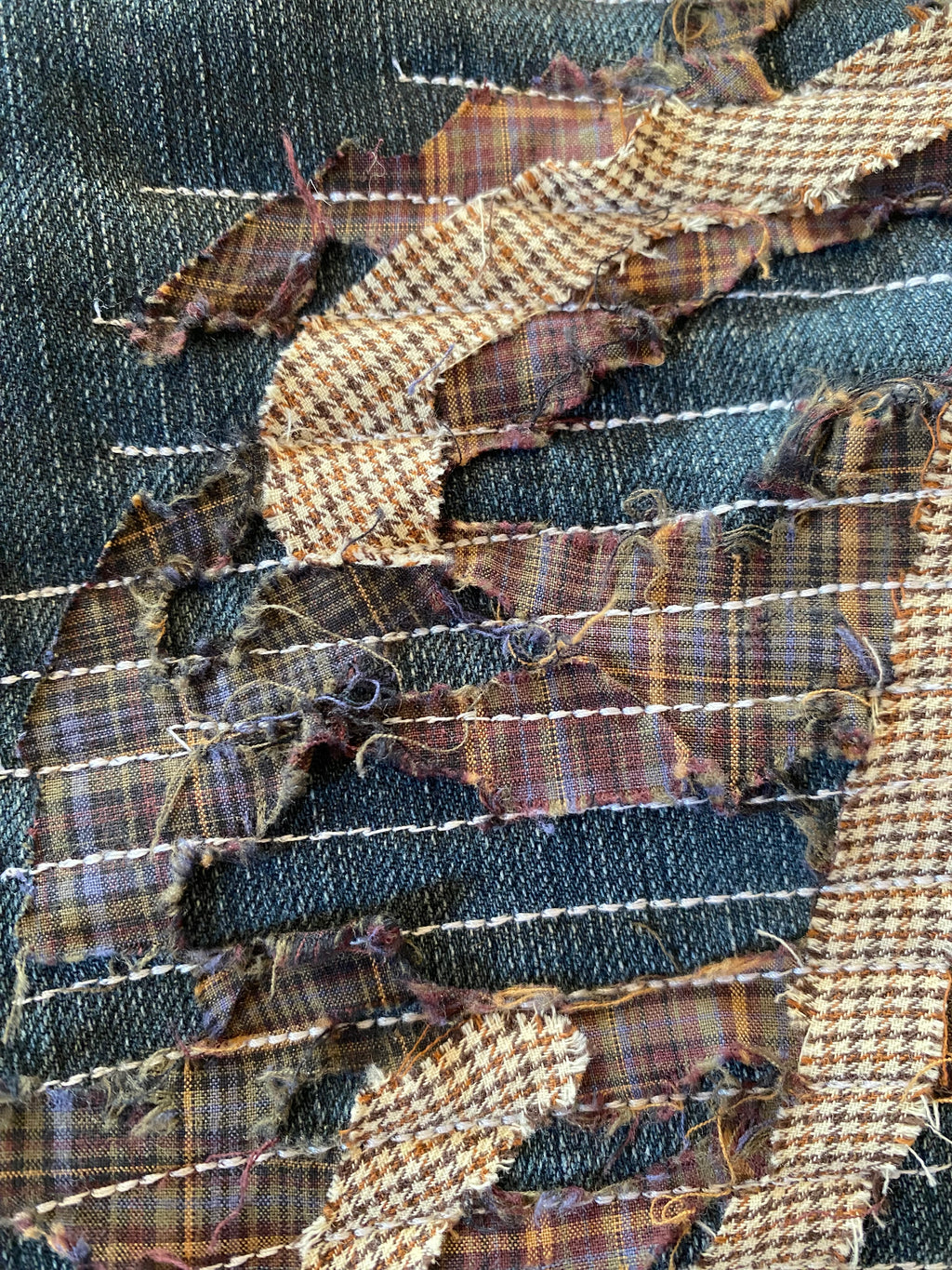 Distress Patch Jeans