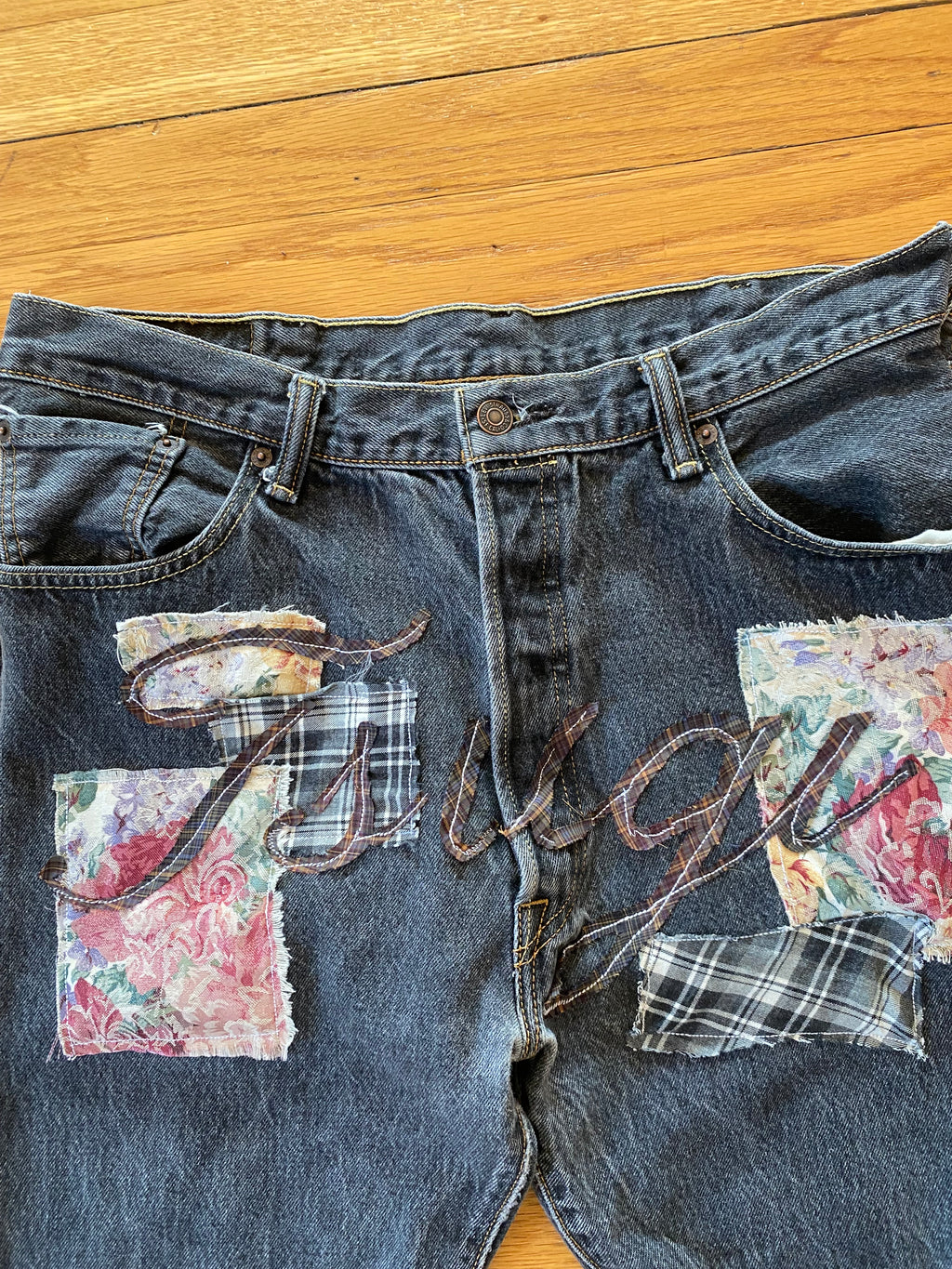 Floral Patch Jeans