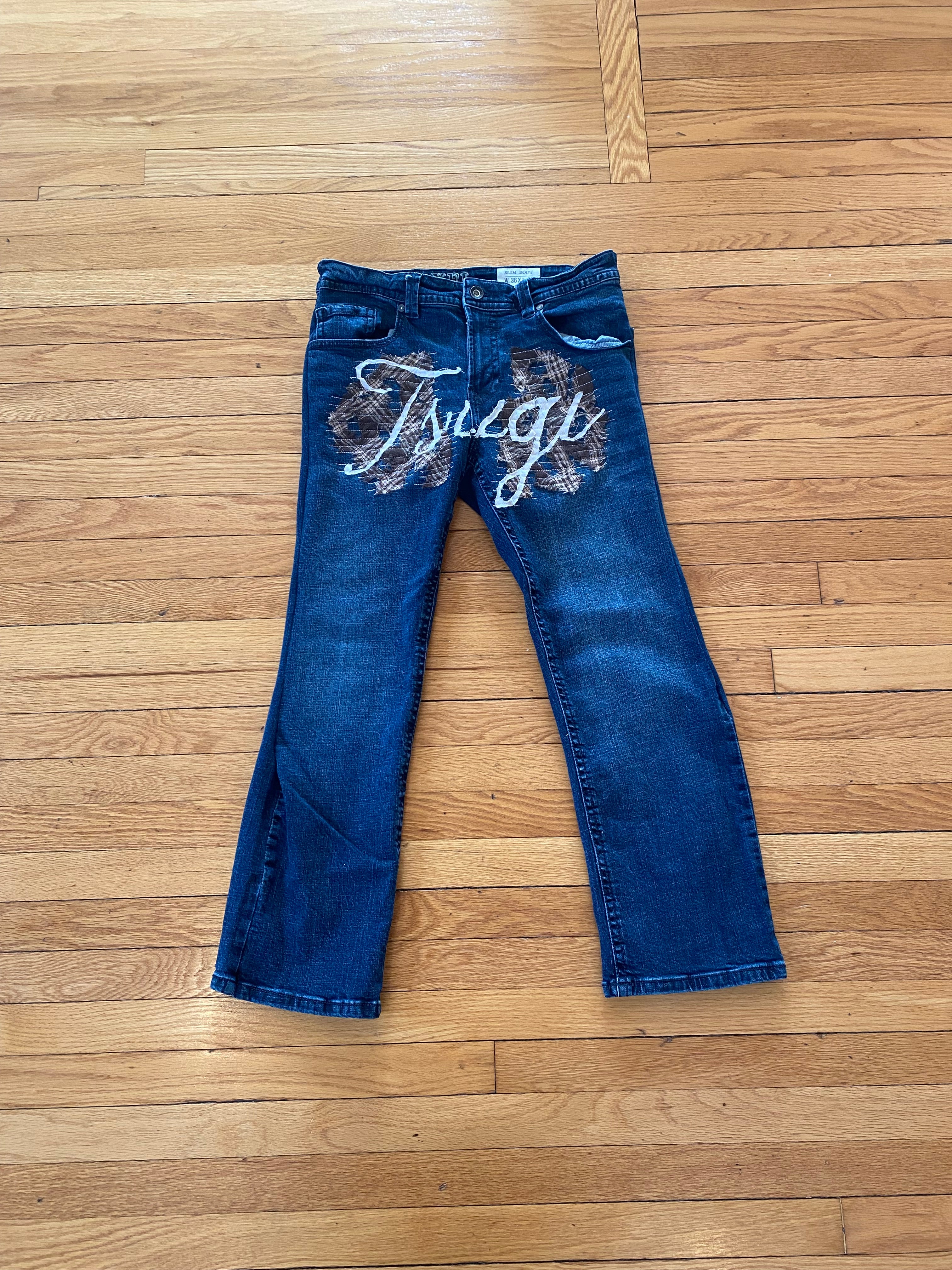 Distress Patch Jeans #4