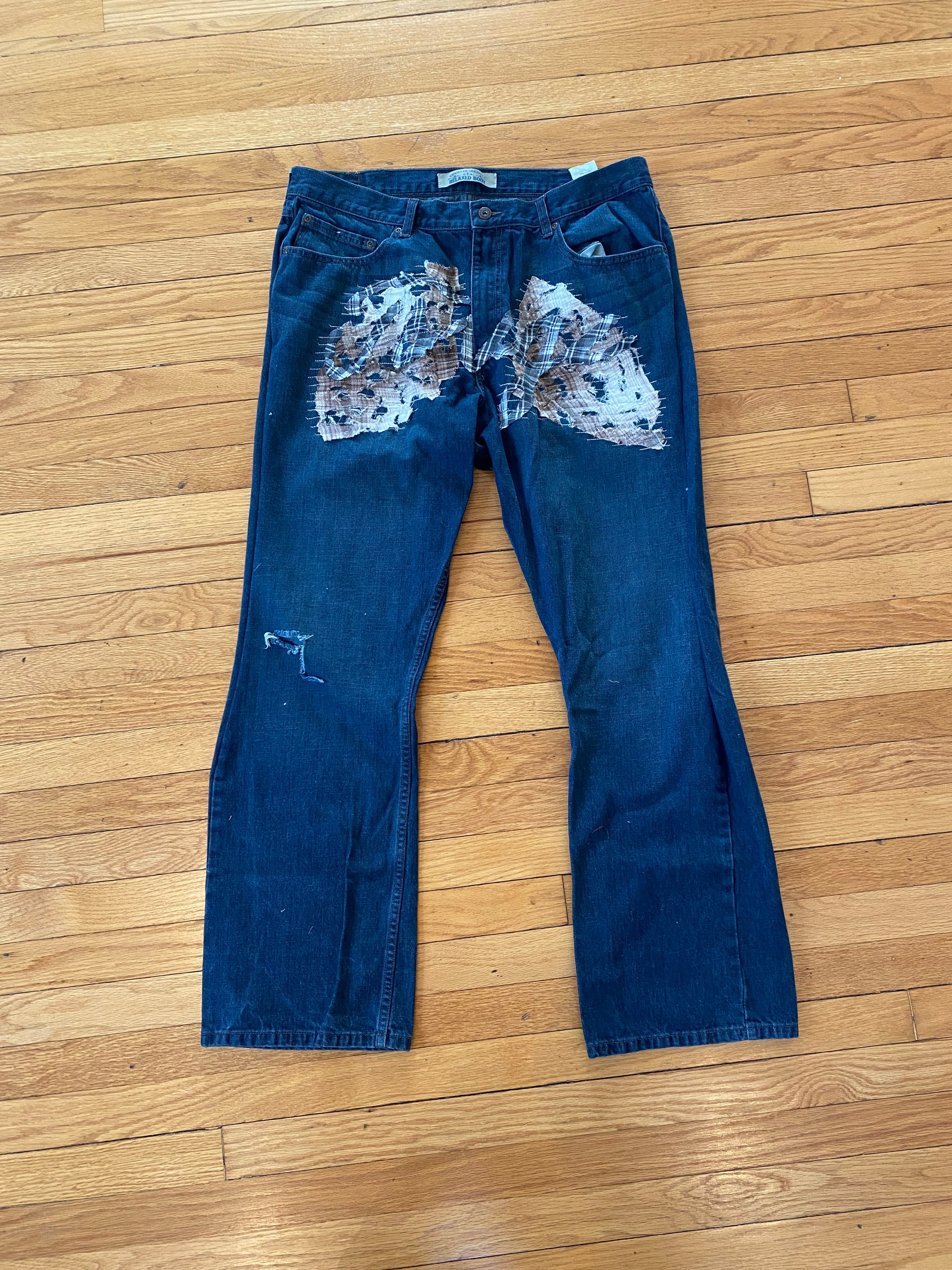 Distress Patch Jeans #2