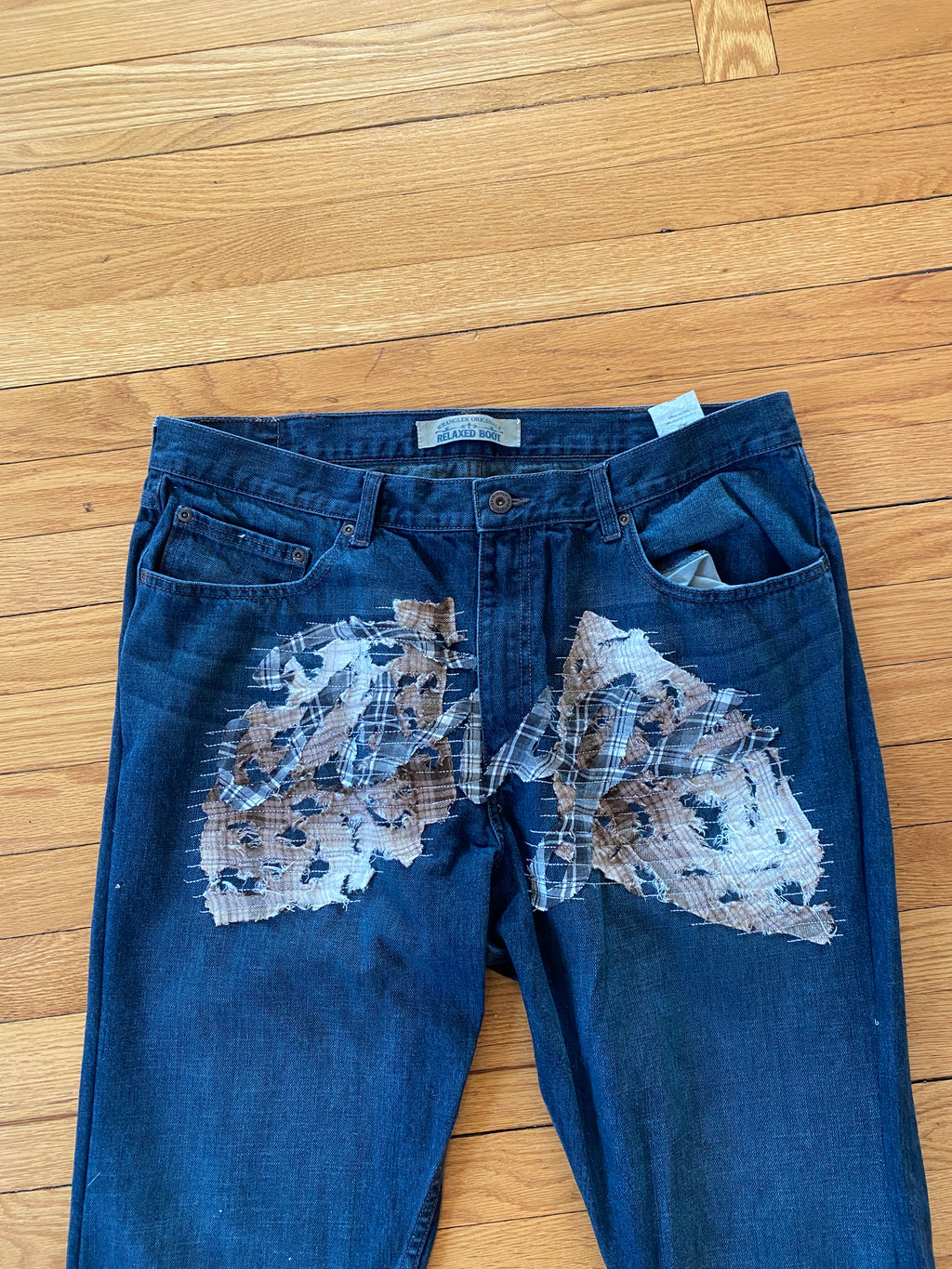 Distress Patch Jeans #2